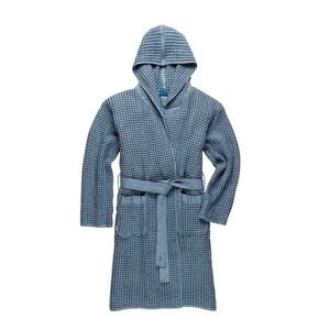 Onsen Supima Waffle Bath Robe Denim Size Medium New